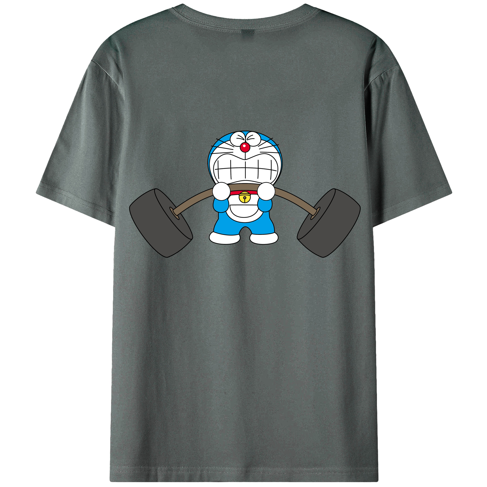 （画像用） ドラえもん Doraemon 綿100％ メンズ半袖Tシャツ（バックプリント） 通気性